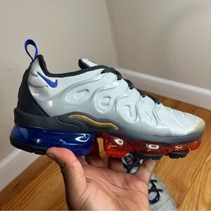 Nike Air VaporMax Plus “Metallic Silver/Blue” CU9241 001 Size 8